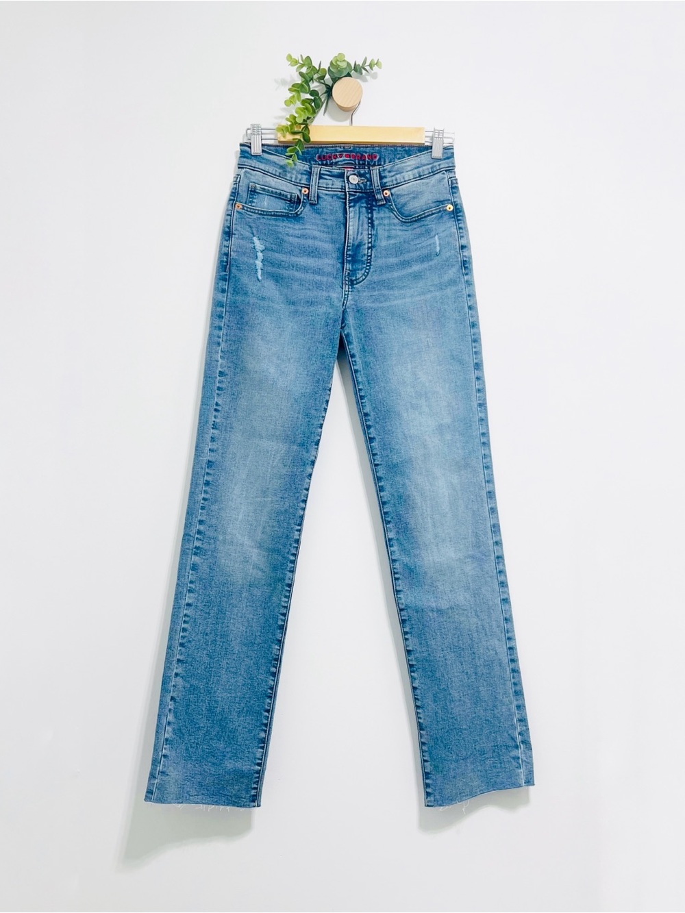 Lucky Brand Zoe High Rise Straight Jeans.